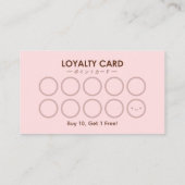 Visite Carte de fidélité à la boulangerie Cupcake Cherry (Dos)