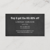 Visite Carte de fidélité à la boulangerie rustique (Dos)