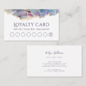 Visite carte de fidélité à la conception opale foncée (Devant / Derrière)