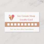 Visite Carte de fidélité à la crème glacée (Devant)