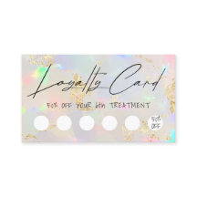carte de fidélité à motif faux opale iridescent