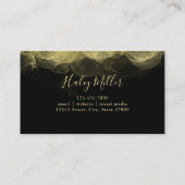 Visite Carte de fidélité Abstraite moderne Gold Ink (Dos)