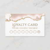 Visite Carte de fidélité aux agates Ivory Blush (Devant)