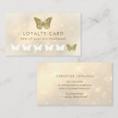 Visite carte de fidélité aux papillons faux (Devant / Derrière)