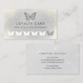 Visite carte de fidélité aux papillons gris (Devant / Derrière)