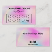 Visite Carte de fidélité avec changement de couleur perso (Devant / Derrière)