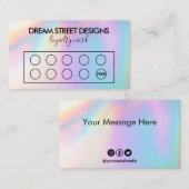 Visite Carte de fidélité avec changement de couleur perso (Devant / Derrière)