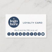 Visite Carte de Fidélité avec Logo Moderne Blanc Professi (Devant)