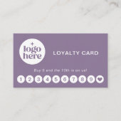 Visite Carte de Fidélité avec Logo Simple Professionnel L (Devant)