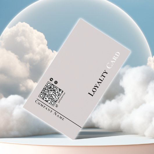 Visite Carte de fidélité Beige Neutre Moderne