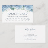 Visite Carte de fidélité Blue Hydrangea (Devant / Derrière)