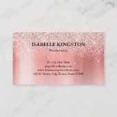 Visite Carte de fidélité Blush Rose Gold Parties scintill (Dos)
