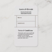 Visite Carte de fidélité Brown Cendh Grey - Centrée sur l (Dos)