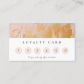 Visite Carte de fidélité Bush Pink Gold Paint Texture (Devant)