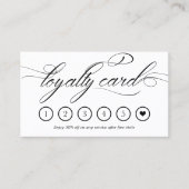 Visite Carte de fidélité Calligraphie tourbillonnant (Devant)