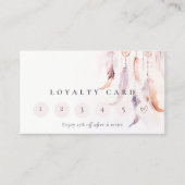 Visite Carte de fidélité Chic Boho Dreamcatcher Watercolo (Devant)