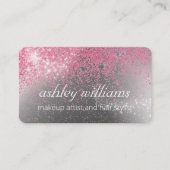 Visite Carte de fidélité chic rose étincelante (Devant)