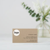 Visite Carte de Fidélité Client avec Logo et Texte Simple (Debout devant)