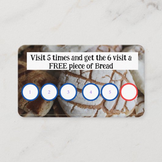 VISITE CARTE DE FIDÉLITÉ CLIENT - BOULANGERIE (Devant)