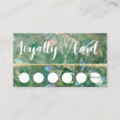 Visite Carte de fidélité client Crystal Vert moderne (Devant)