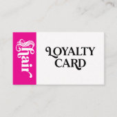 Visite Carte de fidélité client de coiffeur Rose Chaud (Devant)