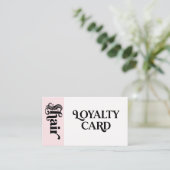 Visite Carte de fidélité client de coiffeur Rose Pâle (Debout devant)