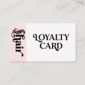 Visite Carte de fidélité client de coiffeur Rose Pâle (Devant)