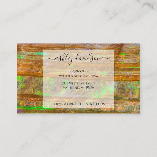 Visite Carte de fidélité client Opal Rock Layers (Dos)