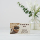 Visite Carte de fidélité client pour café (Debout devant)