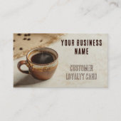 Visite Carte de fidélité client pour café (Devant)