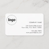 Visite Carte de fidélité client simple avec logo et texte (Devant)