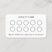 Visite Carte de fidélité client simple avec logo et texte (Dos)