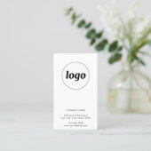 Visite Carte de fidélité client simple avec texte de logo (Debout devant)