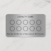 Visite Carte de Fidélité Client Simple Logo et Texte Arge (Dos)