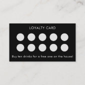 Visite Carte de Fidélité Client Simple Logo et Texte Noir (Dos)