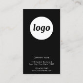 Visite Carte de Fidélité Client Simple Logo et Texte Noir (Devant)