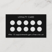Visite Carte de fidélité client simple logo et texte noir (Dos)