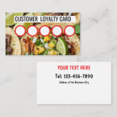 VISITE CARTE DE FIDÉLITÉ CLIENT - TAQUERIA (Devant / Derrière)