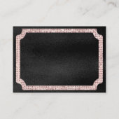 Visite Carte de fidélité client VIP Black & Pink Glitter (Dos)
