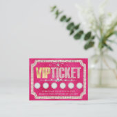 Visite Carte de fidélité client VIP Pink Glitter & Diamon (Debout devant)