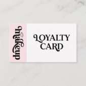 Visite Carte de fidélité cliente de maquillage rose tendr (Devant)
