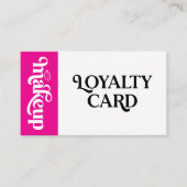 Visite Carte de fidélité clientèle Maquillage Rose Chaud (Devant)