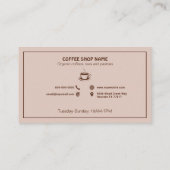 Visite Carte de fidélité Cup & Coffee Shop (Dos)