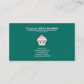 Visite Carte de fidélité Cupcake Kawaii (Dos)