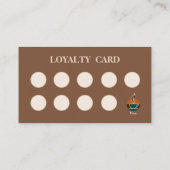 Visite Carte de fidélité de café moderne simple (Dos)