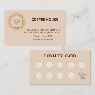 Visite Carte de fidélité de café moderne simple