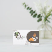 Visite Carte de Fidélité de Café Professionnelle Moderne  (Debout devant)