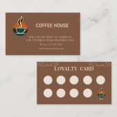 Visite Carte de fidélité de café simple moderne (Devant / Derrière)