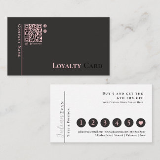 Visite Carte de fidélité de code QR simple et moderne