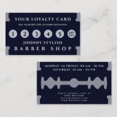 Visite Carte de fidélité de forme Razor  (Devant / Derrière)